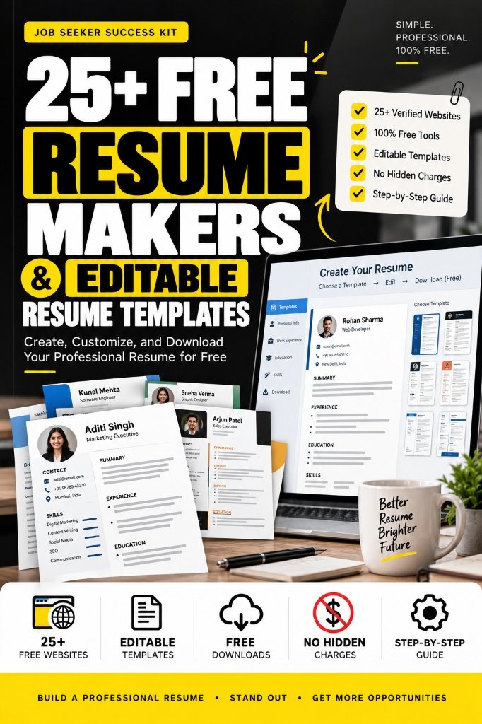 Resume Makers and Editable Resume Templates Cover